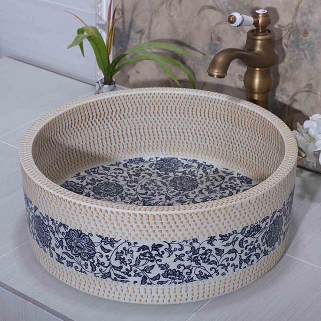 Round Porcelain Wash Hand Basin Bowl for Vanity - RACHEL - Artisan Basins Company