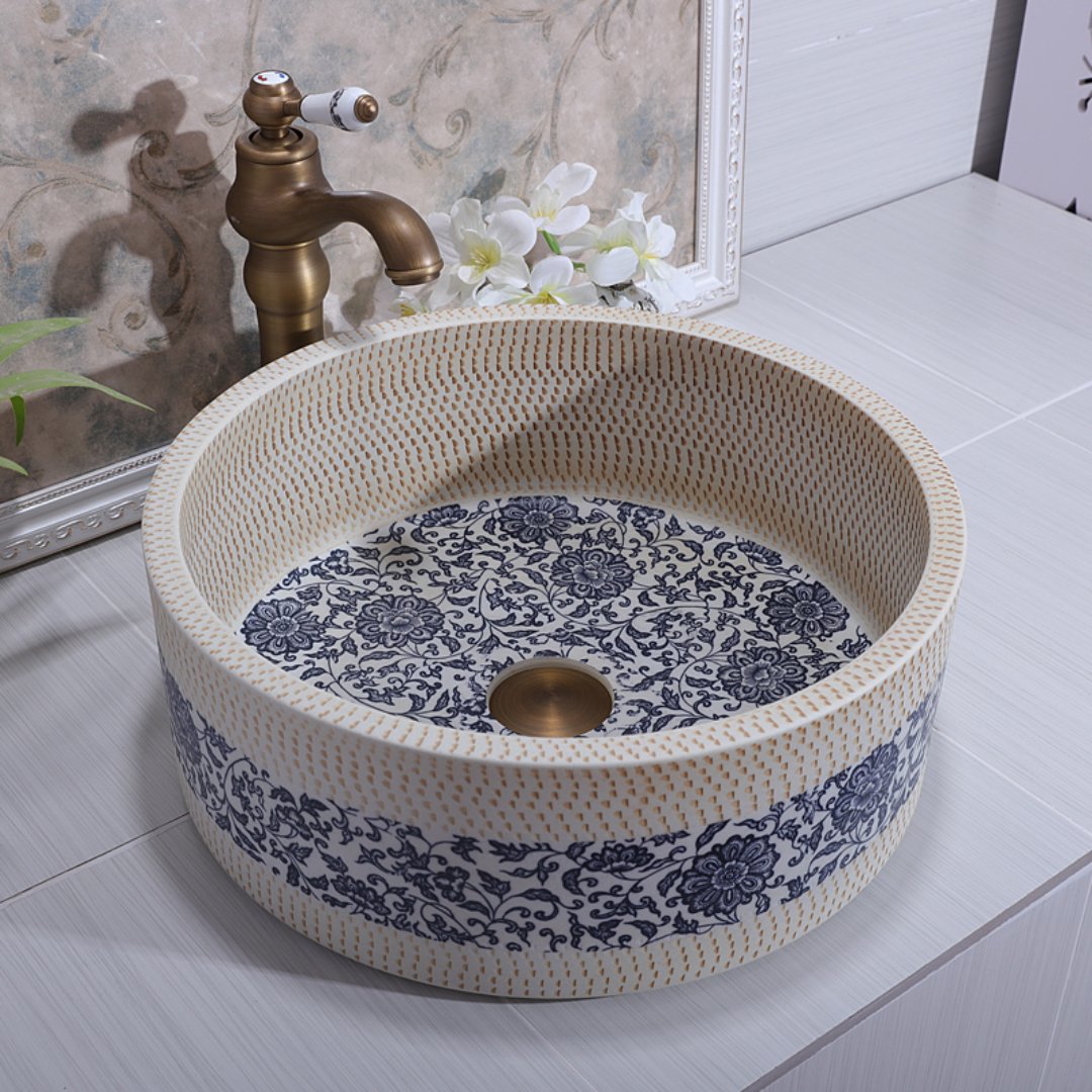 Round Porcelain Wash Hand Basin Bowl for Vanity - RACHEL - Artisan Basins Company